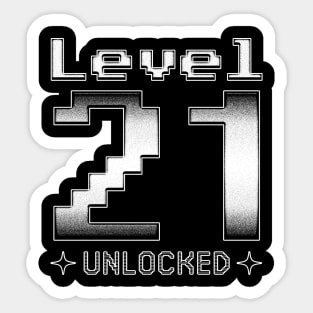 Level 21 Unlocked Sticker